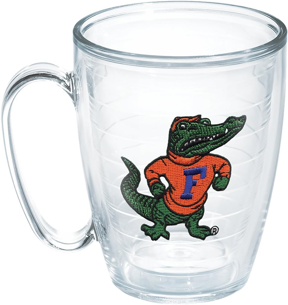 tervis 1196420 佛罗里达大学鳄鱼身体徽章个人马克杯,453.59 克,透明